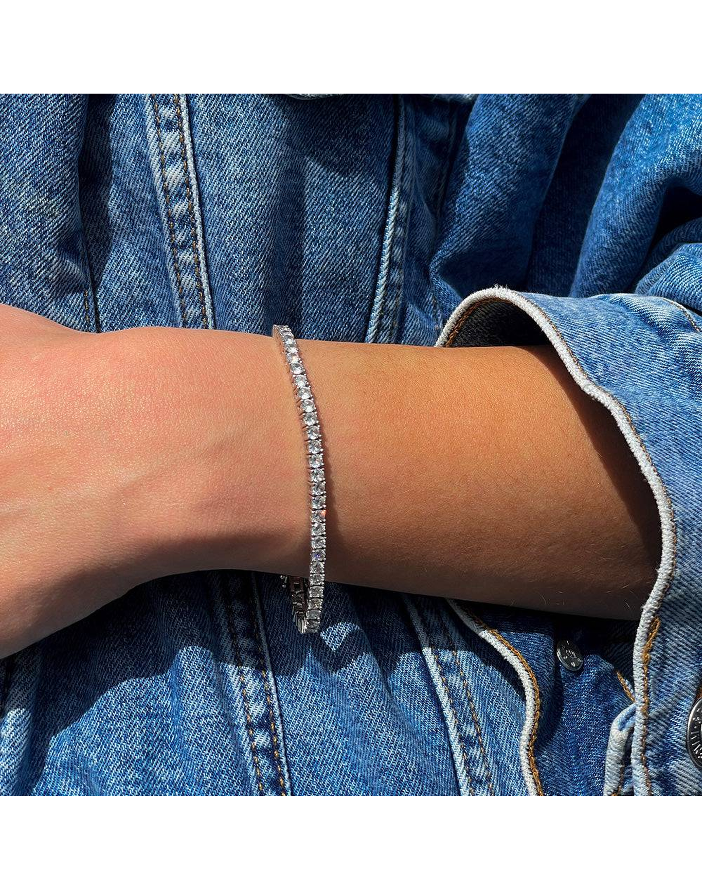 The Pave' Tennis Bracelet | Gold Vermeil and Silver