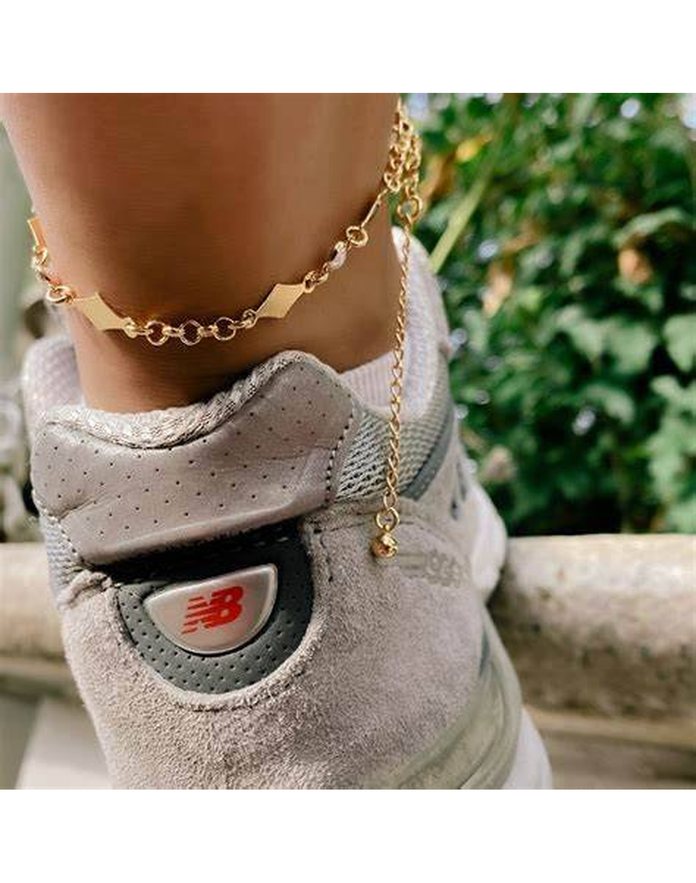 The Pearl Rhombus Anklet | Gold Filled