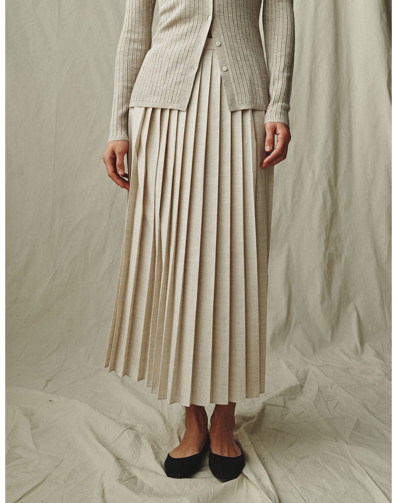 The Pleated Skirt | Sand