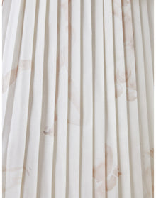 The Pleated Skirt with Painted Figures | Cream / Sepia