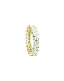 The Princess Cut Eternity Band | Gold Vermeil and Silver