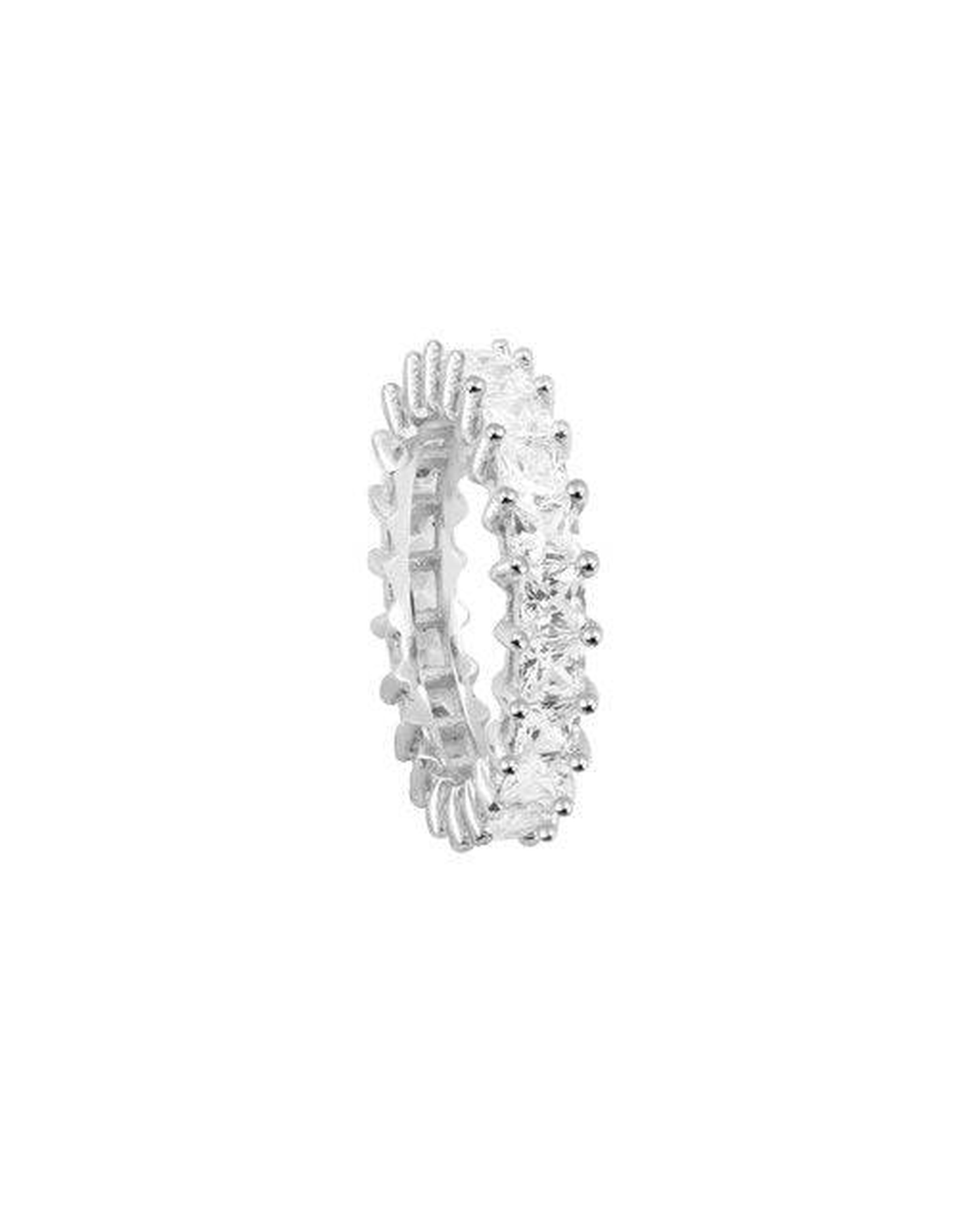 The Princess Cut Eternity Band | Gold Vermeil and Silver