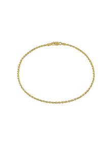 The Rope Anklet | Gold-Plated and Sterling Silver