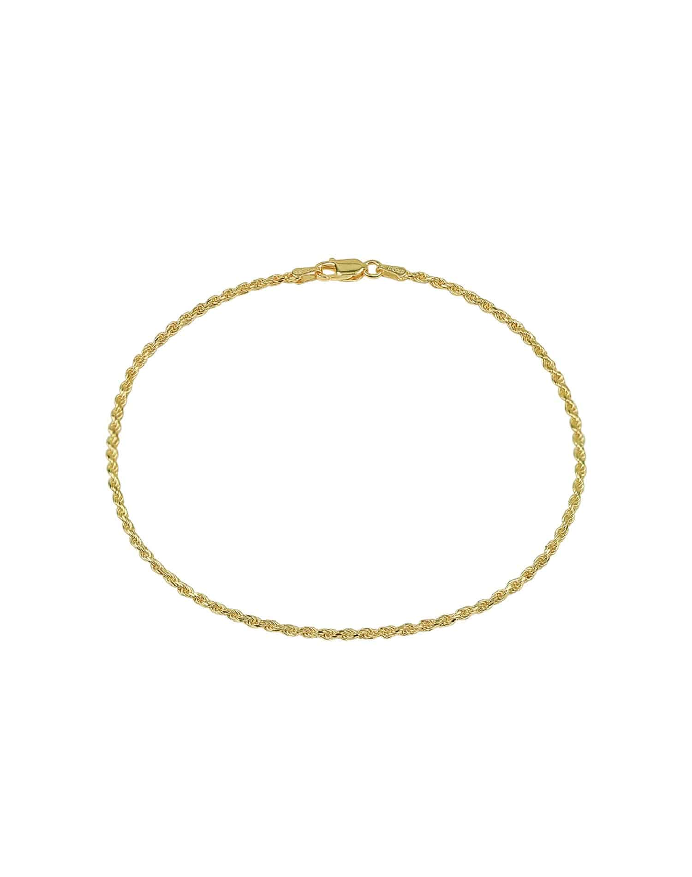 The Rope Anklet | Gold-Plated and Sterling Silver