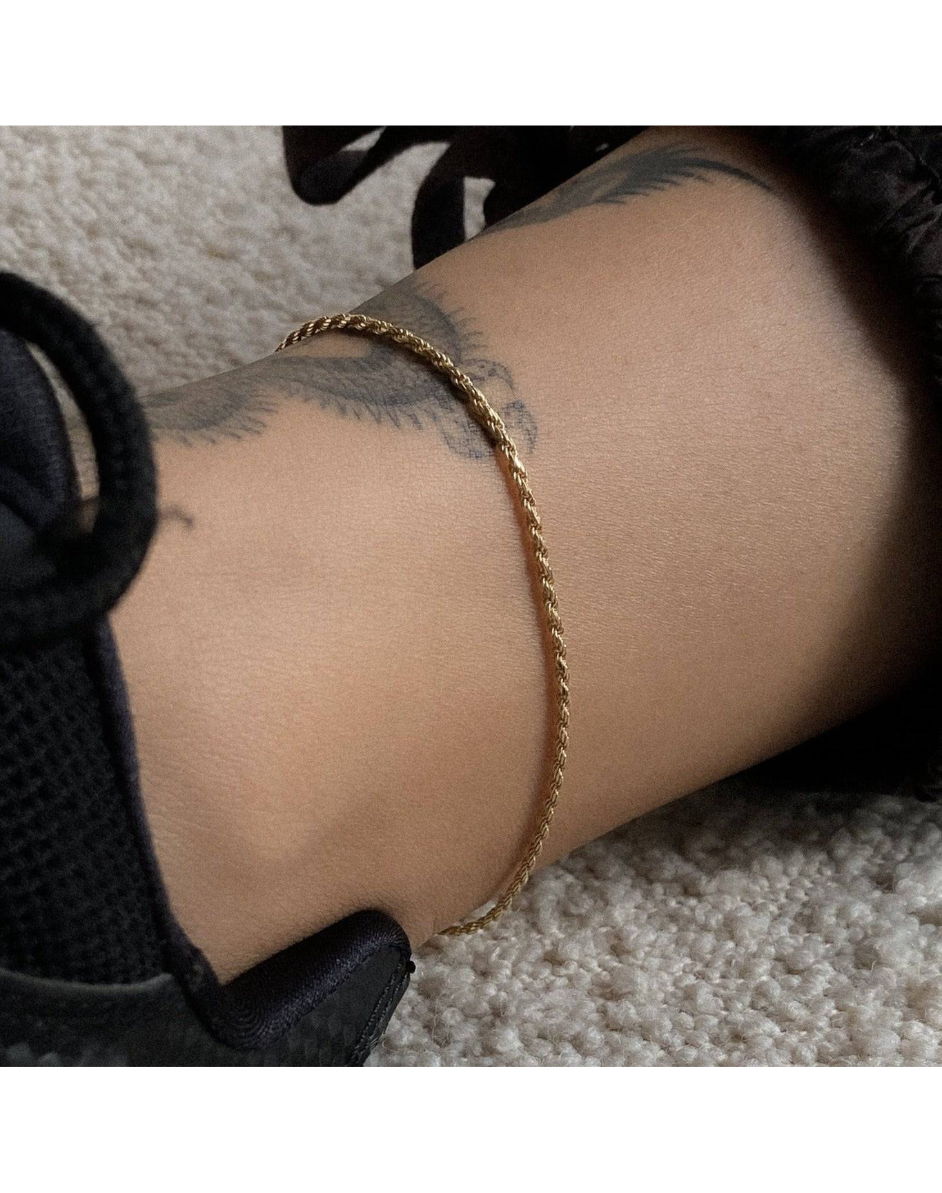 The Rope Anklet | Gold-Plated and Sterling Silver