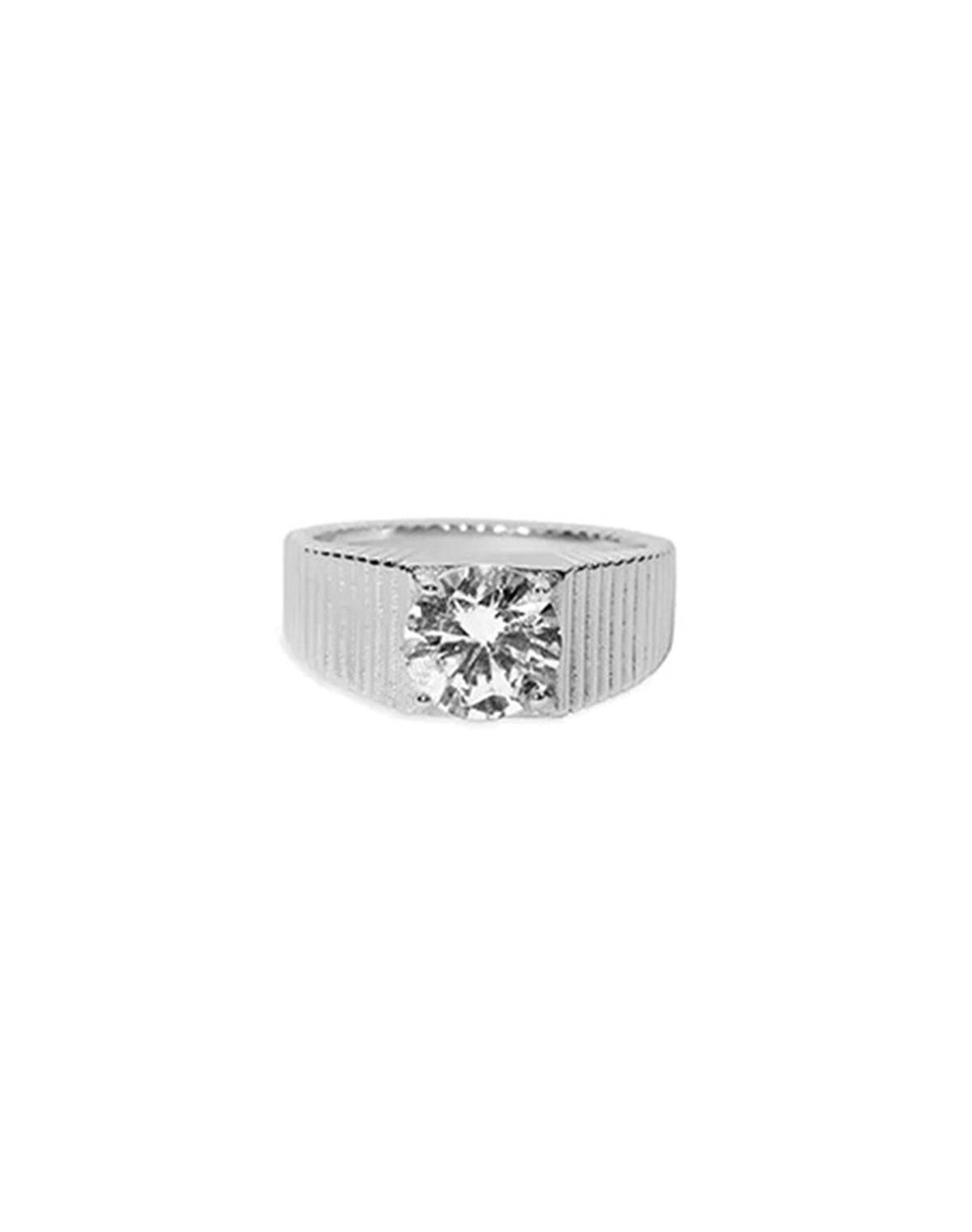 The Rouge Cz Signet Ring | Gold Vermeil and Sterling Silver