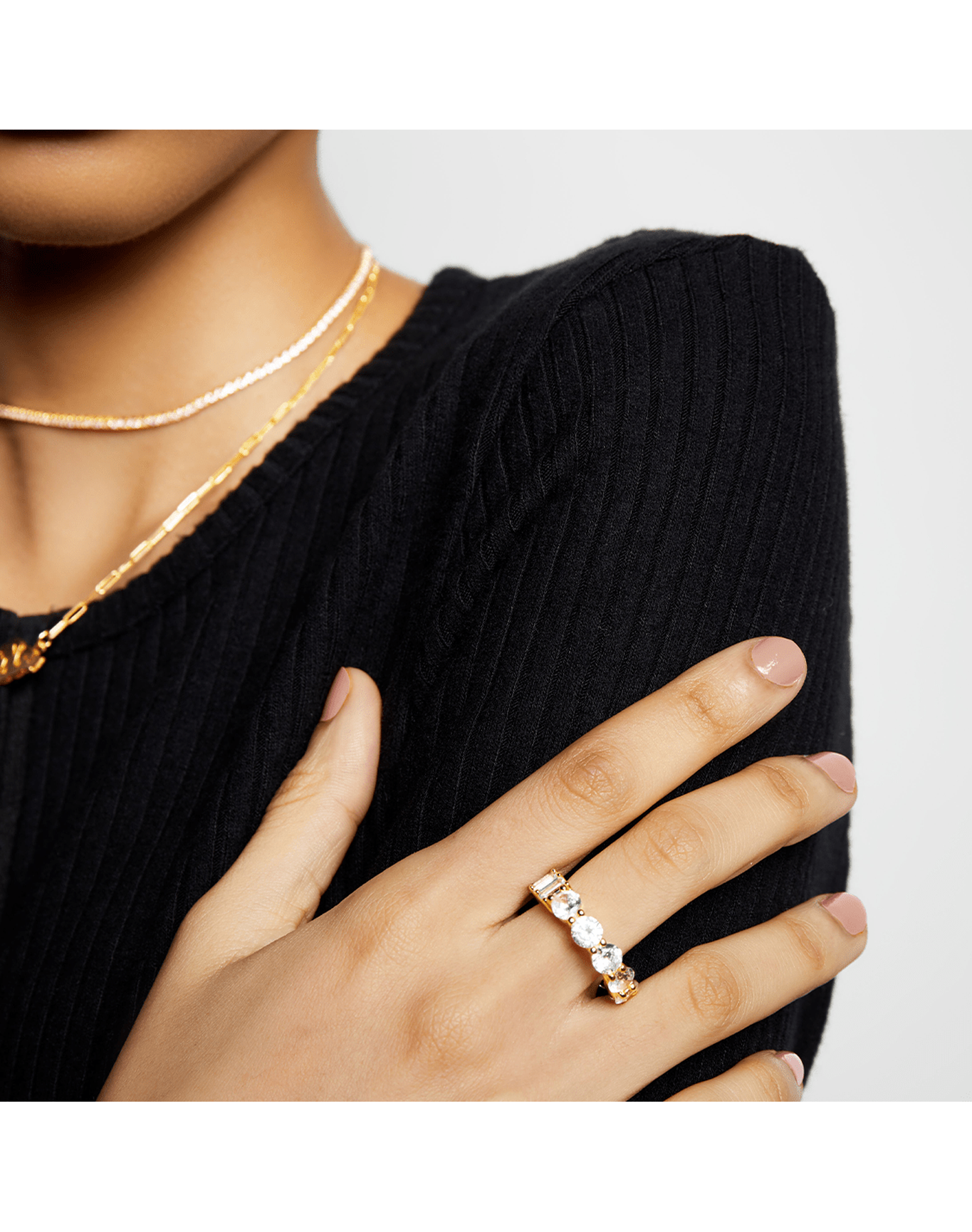 The Round Eternity Band | Gold Vermeil and Rose Vermeil and Sterling Silver
