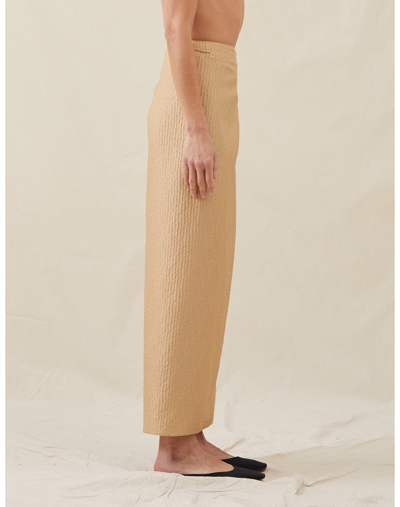 The Sarong Skirt In Wave Stripe | Copper