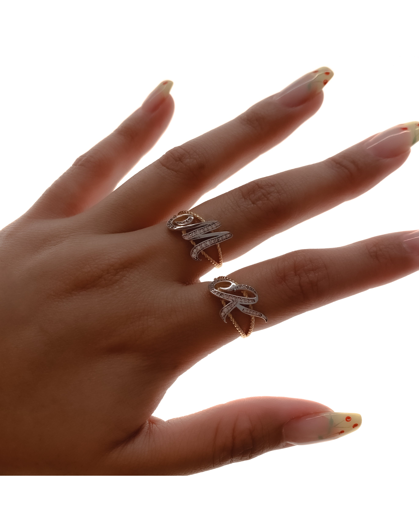 The Script Letter Rope Ring | Sterling Silver 18kt Gold Vermeil