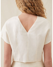 The Shell Top In Organza | Pearl