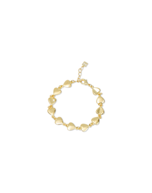 The Single Stone Heart Bracelet | Gold Vermeil