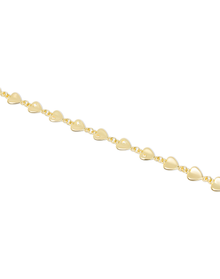 The Single Stone Heart Bracelet | Gold Vermeil