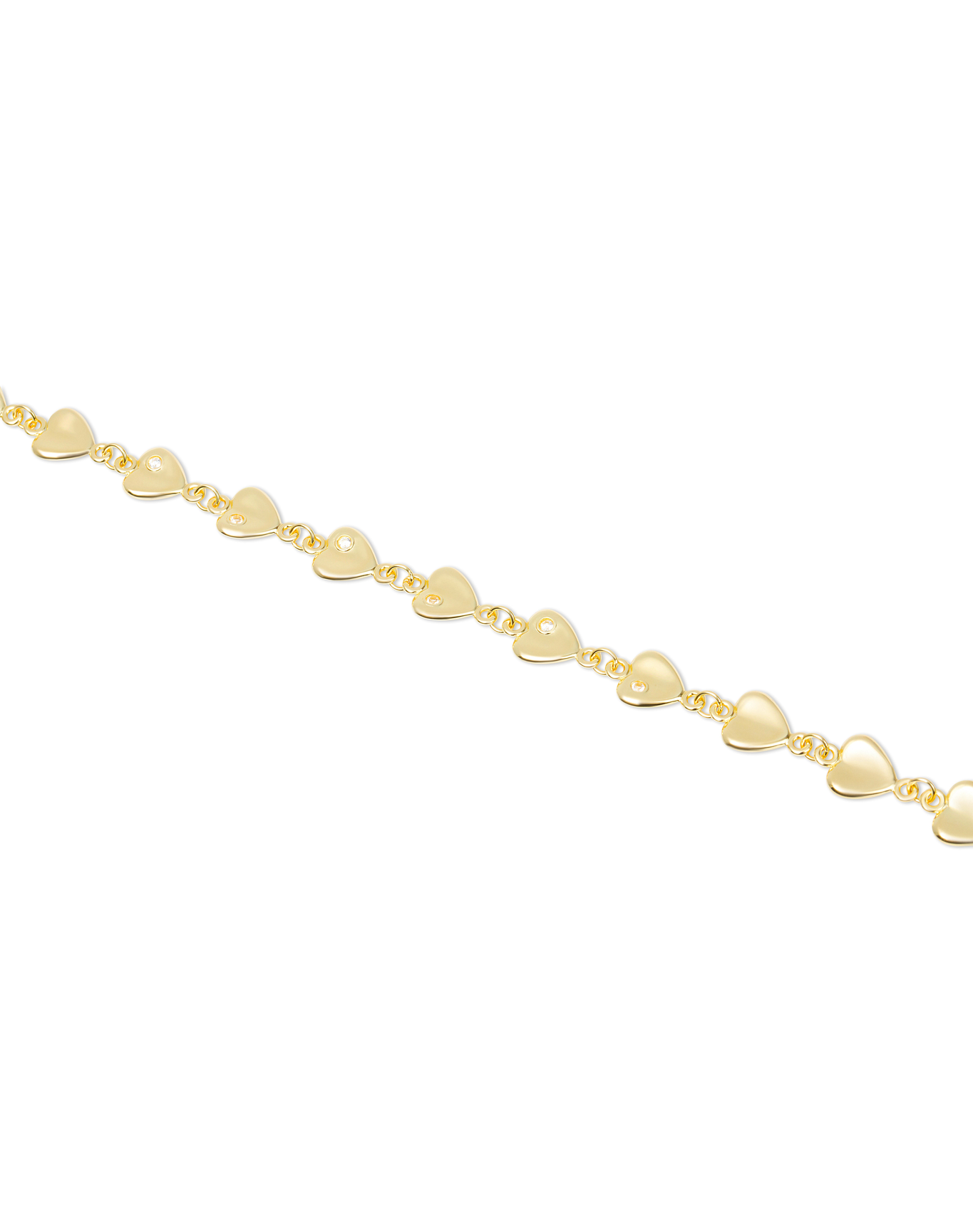 The Single Stone Heart Bracelet | Gold Vermeil