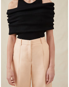The Tailored Trousers In Lucent Wool | Blush