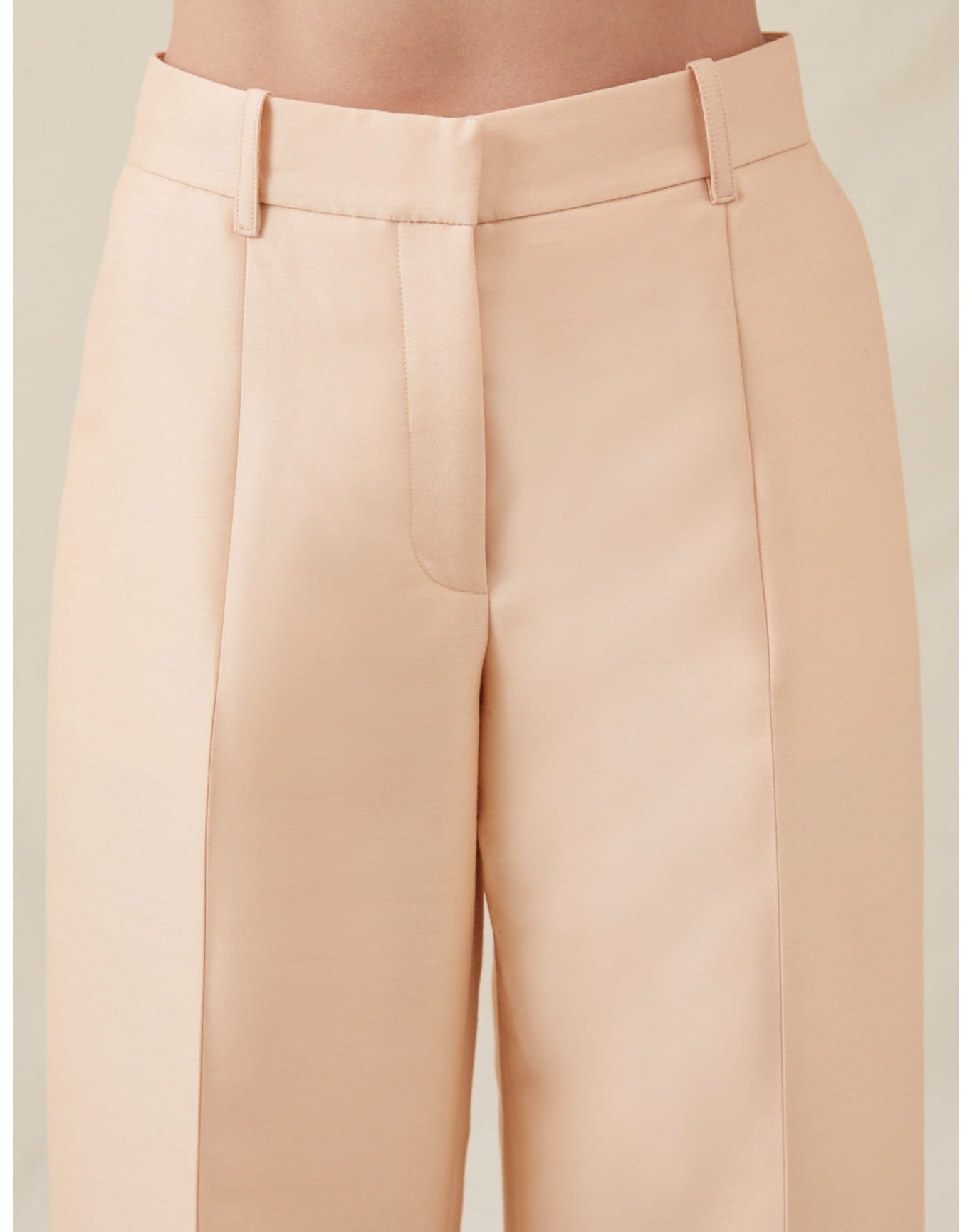 The Tailored Trousers In Lucent Wool | Blush