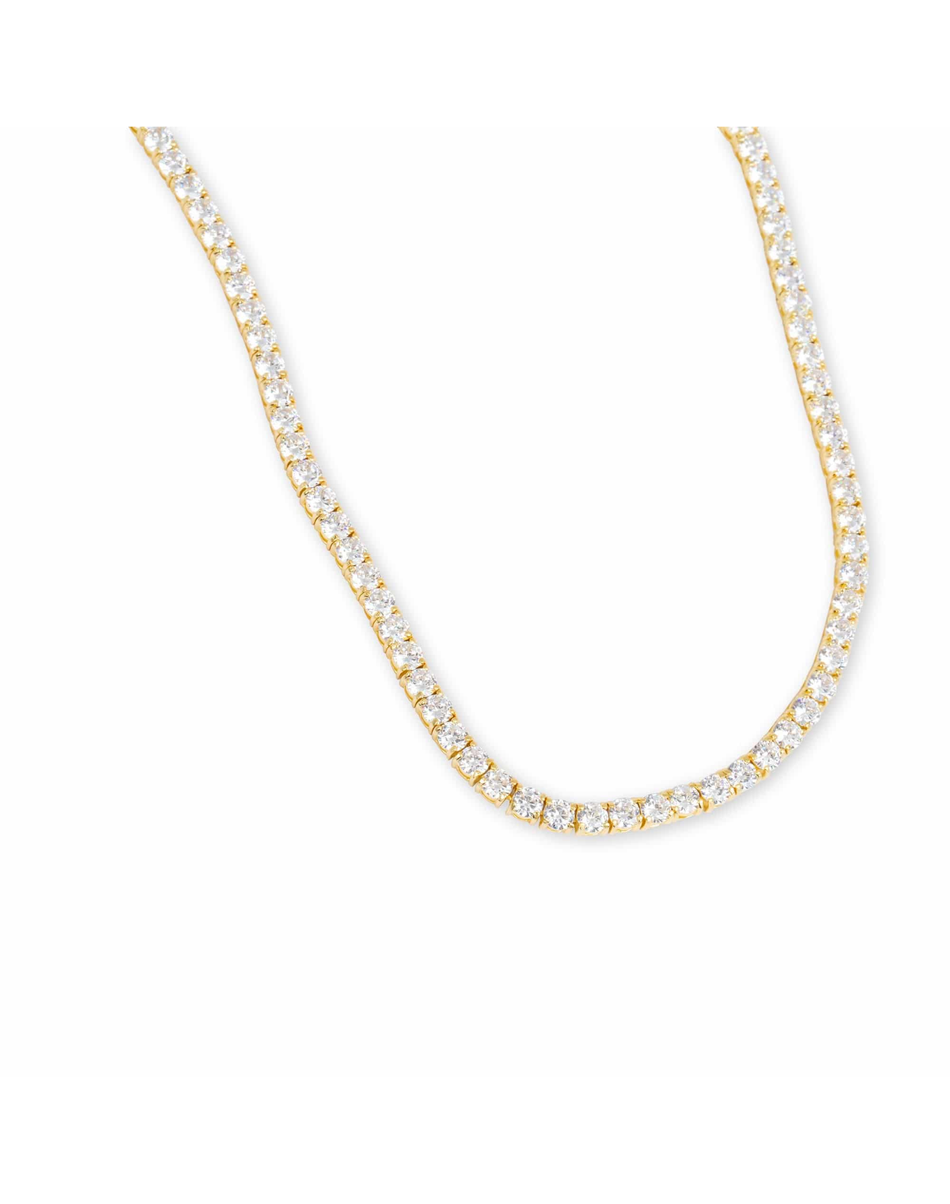 The Tennis Necklace | Gold Vermeil and Sterling Silver