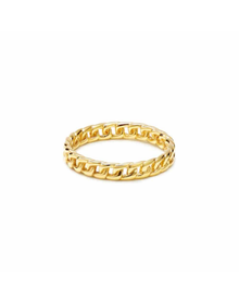 The Thin Cuban Link Ring | Gold Vermeil and Sterling Silver