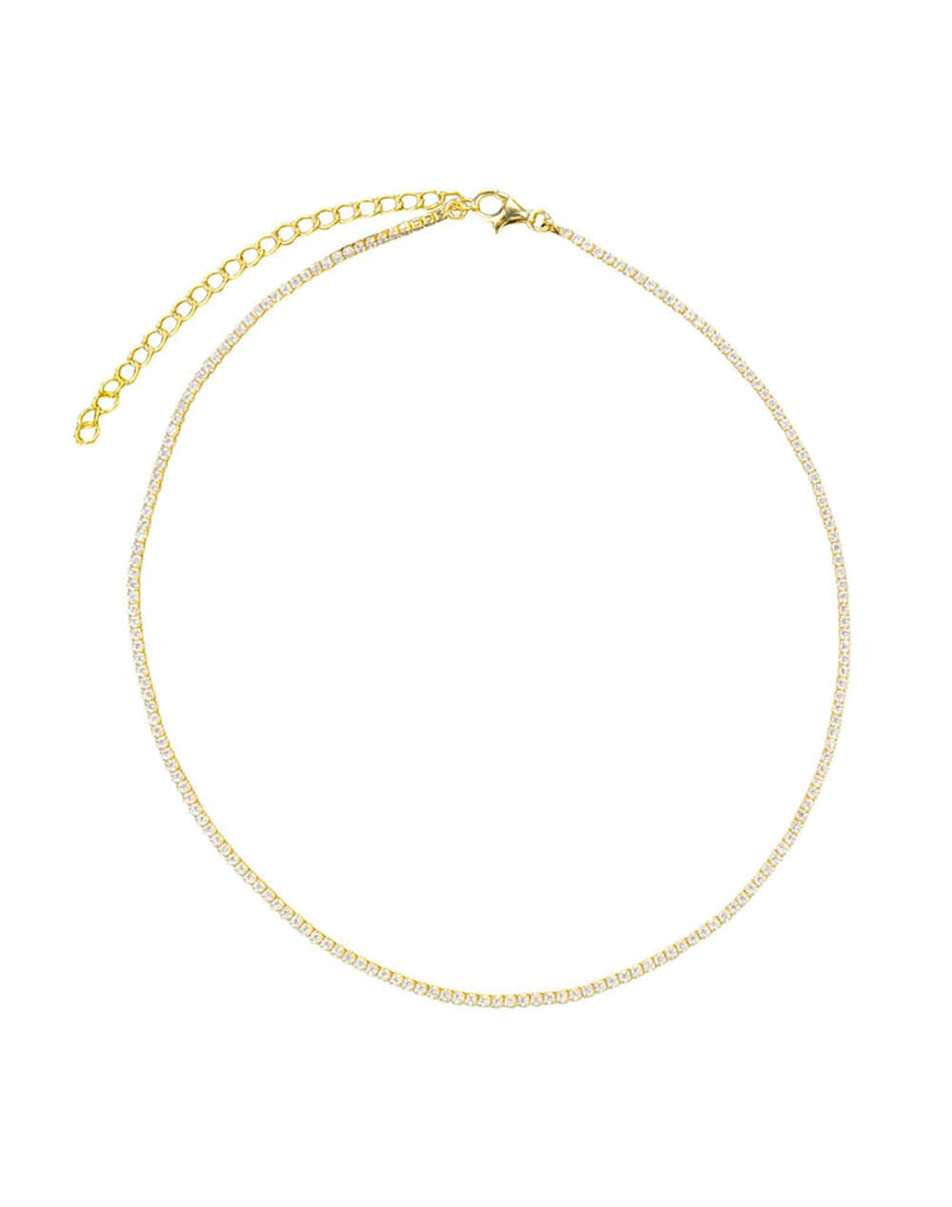 The Thin Tennis Choker | Gold Vermeil and Sterling Silver