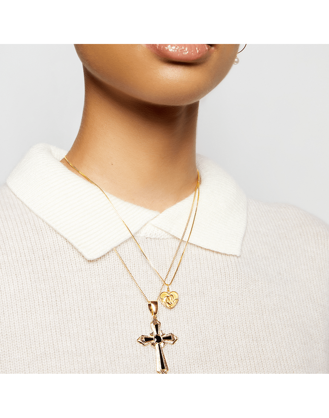 The Tiny Angel Heart Pendant Necklace | Gold Vermeil and Sterling Silver