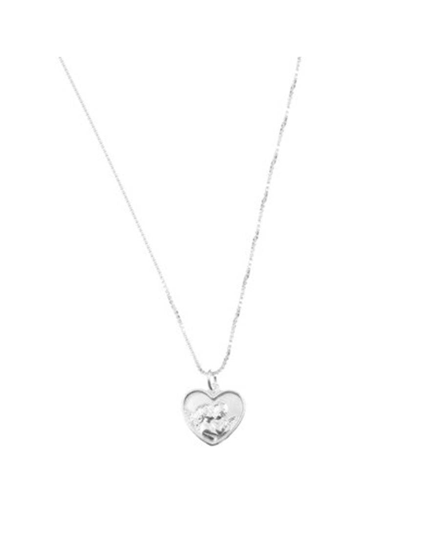 The Tiny Angel Heart Pendant Necklace | Gold Vermeil and Sterling Silver