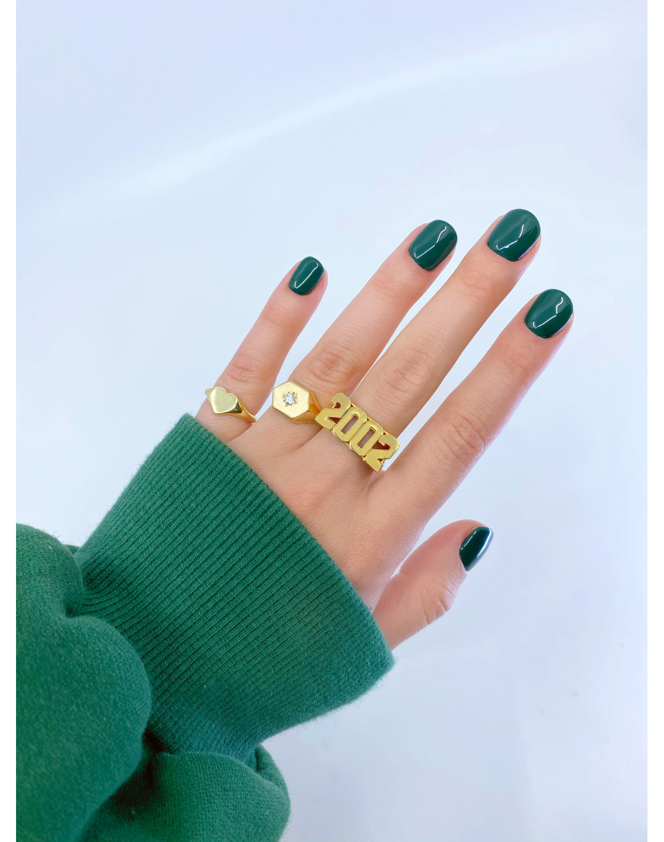 Size 3 - 8 | The Tiny Heart Pinky Signet Ring | Gold Vermeil and Sterling Silver