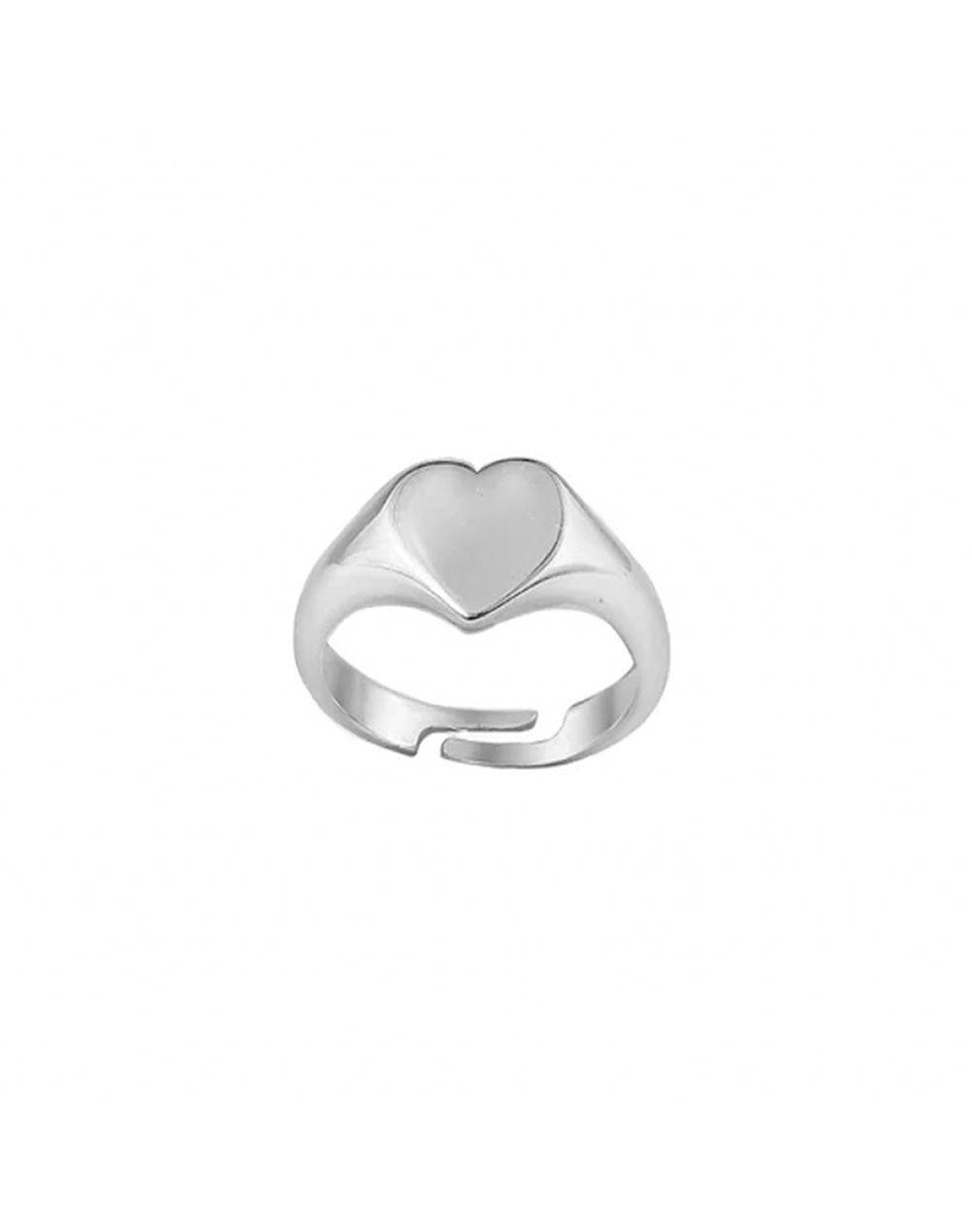 Size 3 - 8 | The Tiny Heart Pinky Signet Ring | Gold Vermeil and Sterling Silver