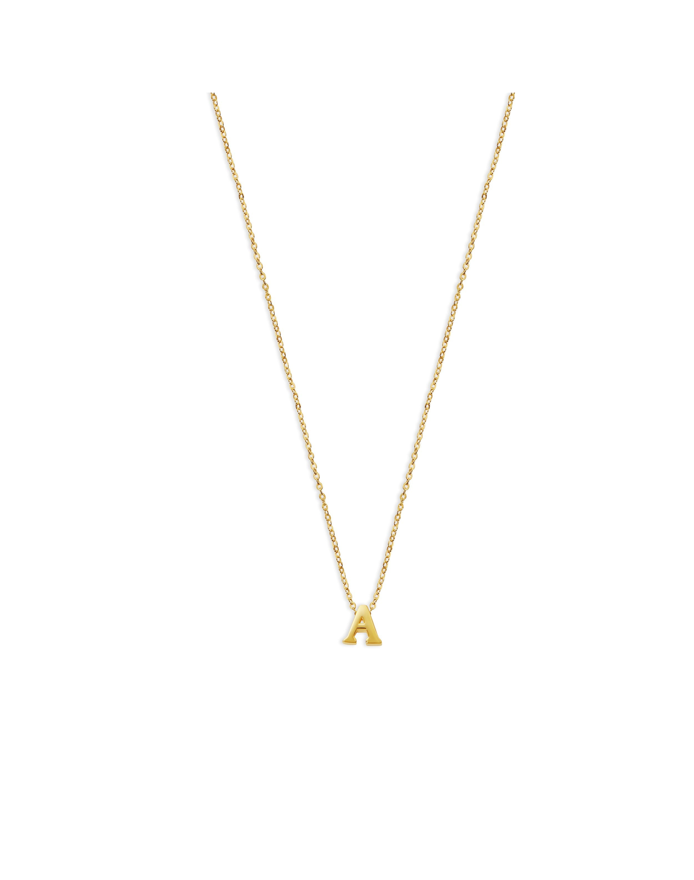The Tiny Single Initial Block Necklace | Sterling Silver 18kt Gold Vermeil