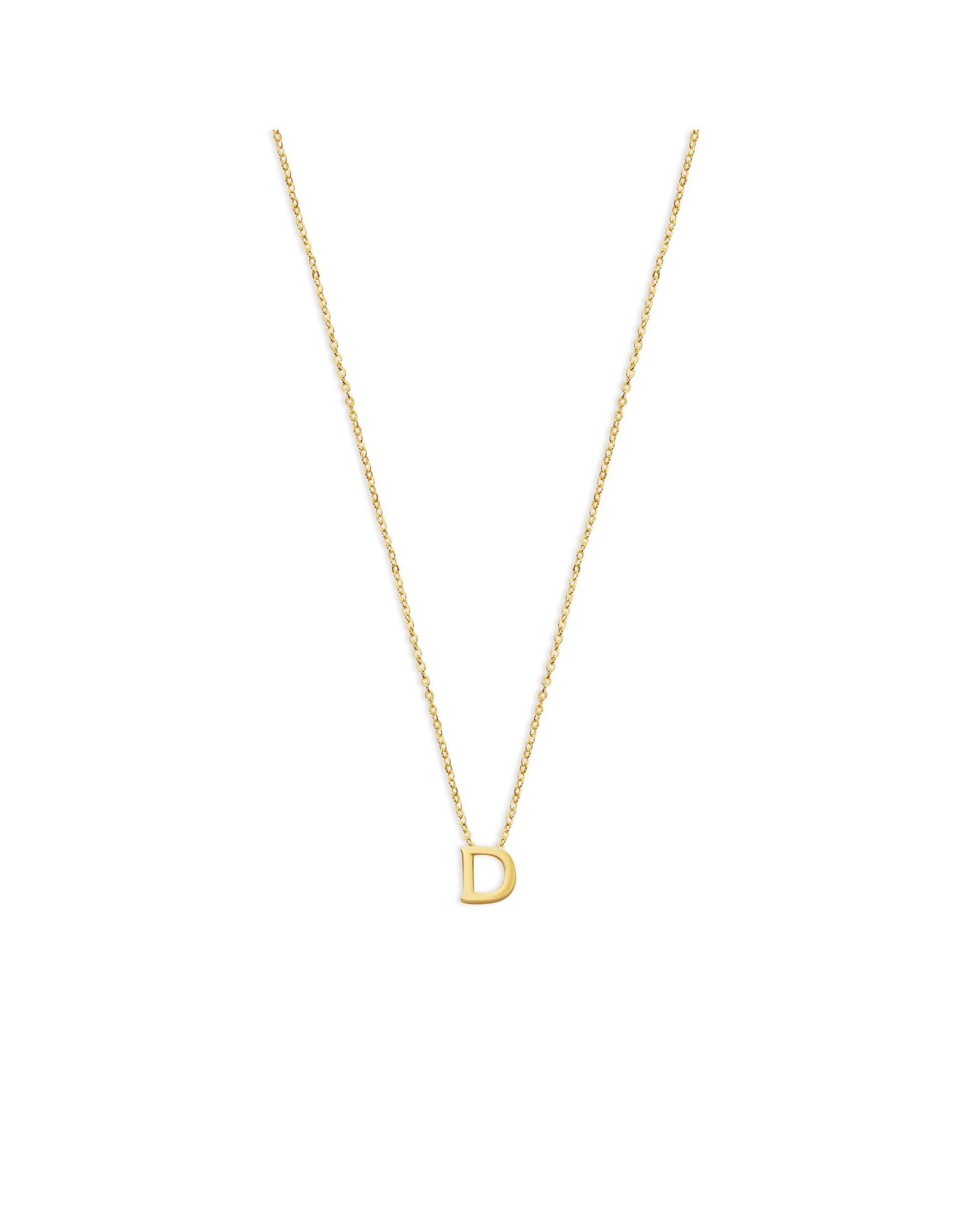 The Tiny Single Initial Block Necklace | Sterling Silver 18kt Gold Vermeil