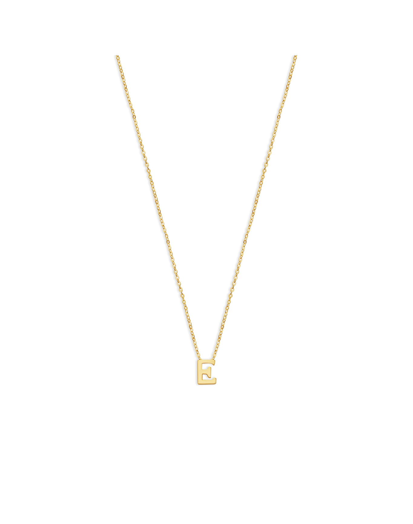 The Tiny Single Initial Block Necklace | Sterling Silver 18kt Gold Vermeil