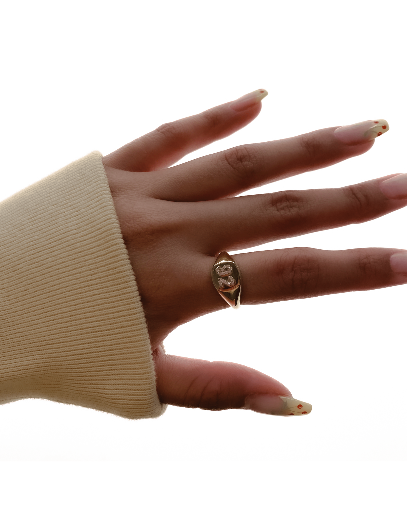 The Tiny Varsity Signet Ring | Gold Vermeil and Sterling Silver