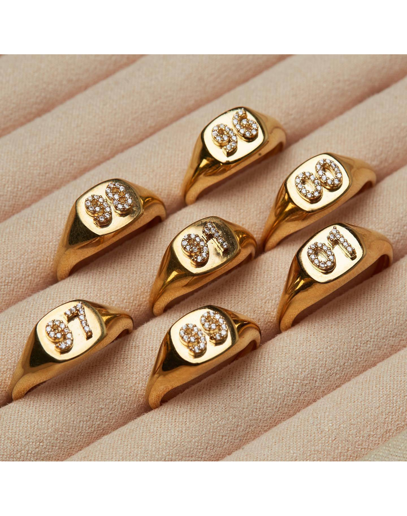 The Tiny Varsity Signet Ring | Gold Vermeil and Sterling Silver
