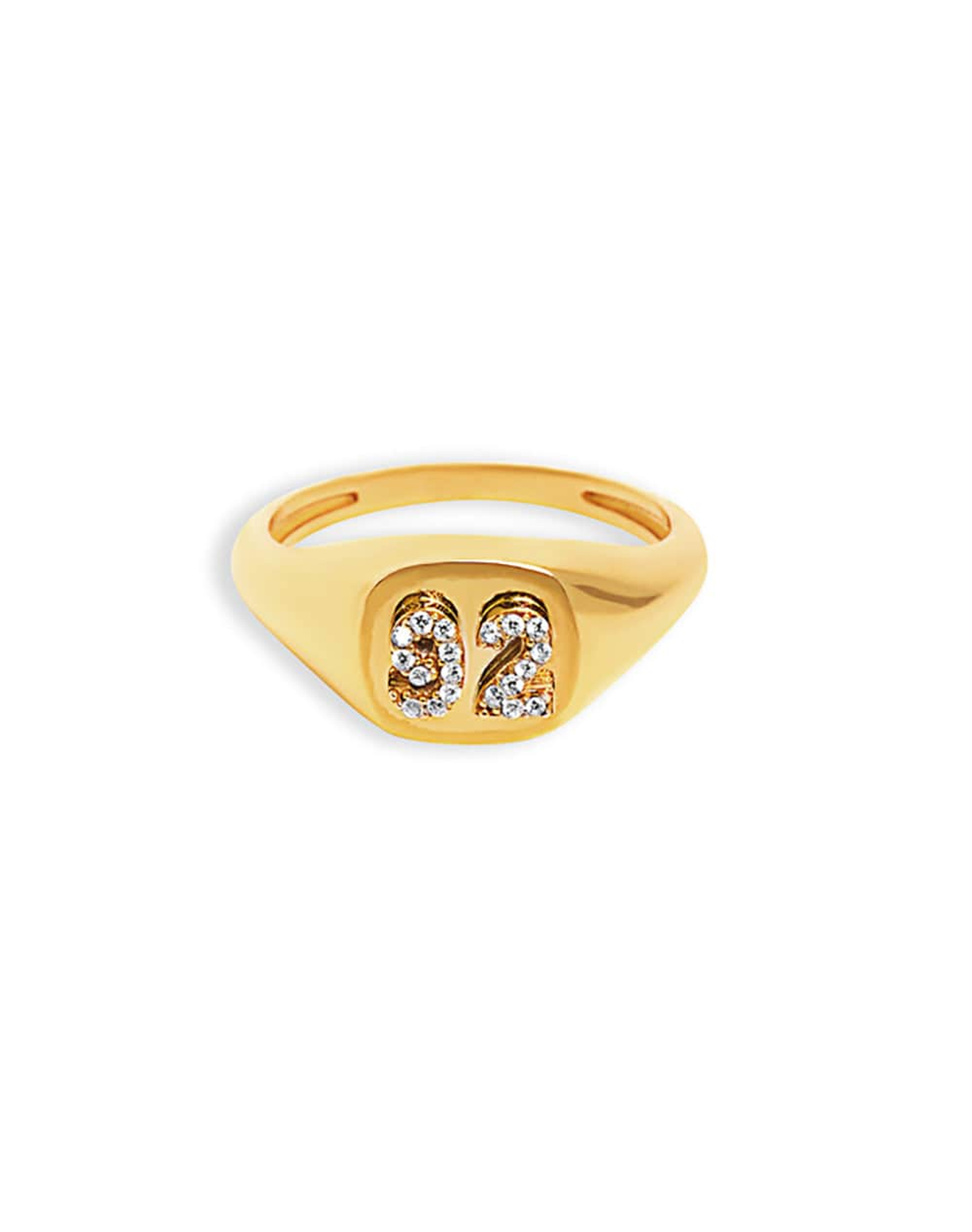 The Tiny Varsity Signet Ring | Gold Vermeil and Sterling Silver