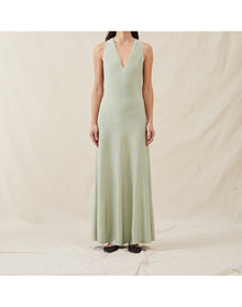 The Twist-Back Dress | Sage