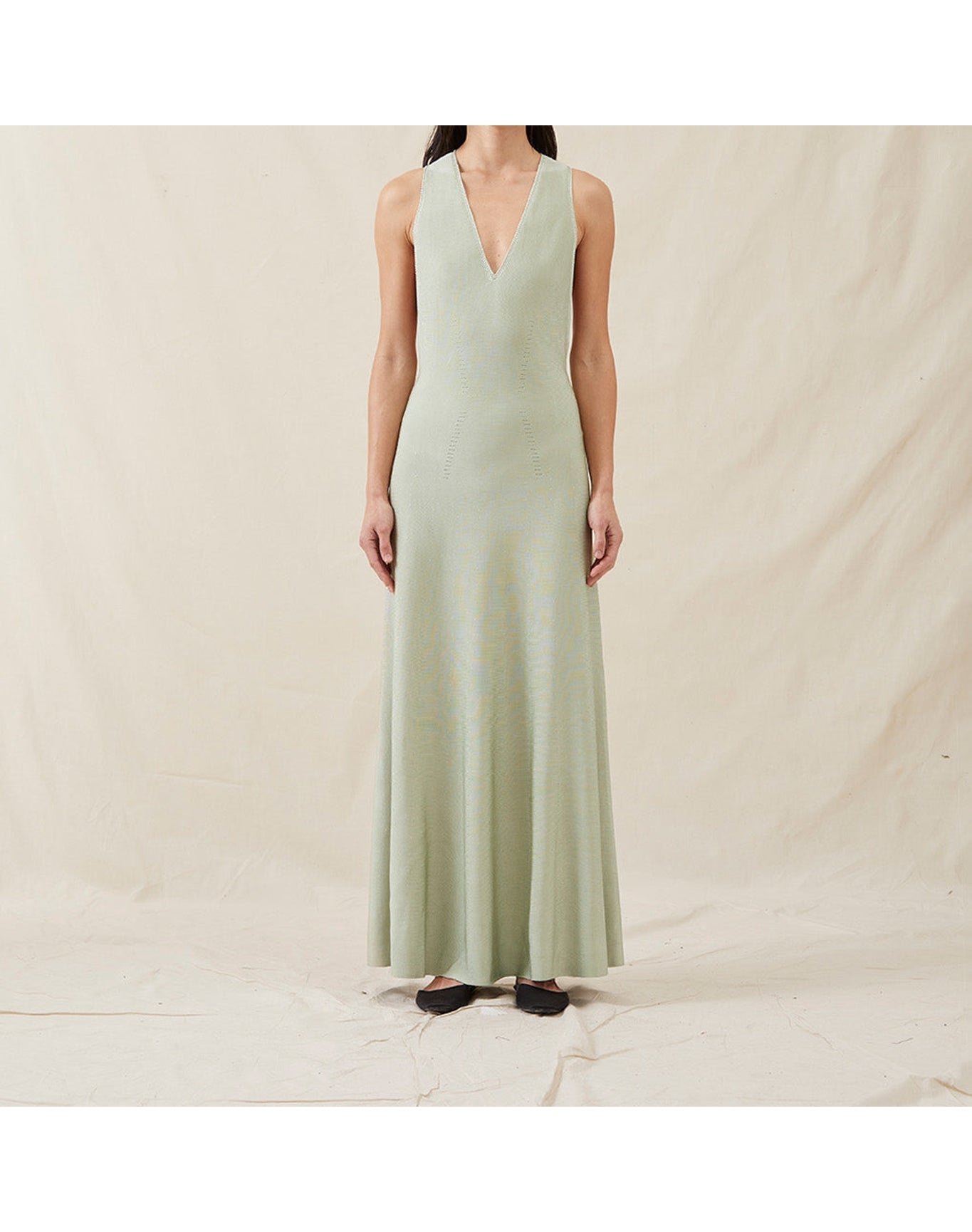 The Twist-Back Dress | Sage
