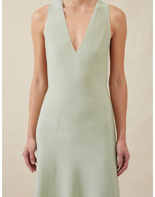 The Twist-Back Dress | Sage