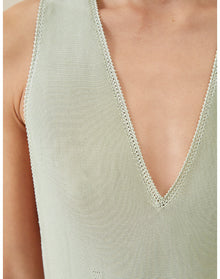 The Twist-Back Dress | Sage