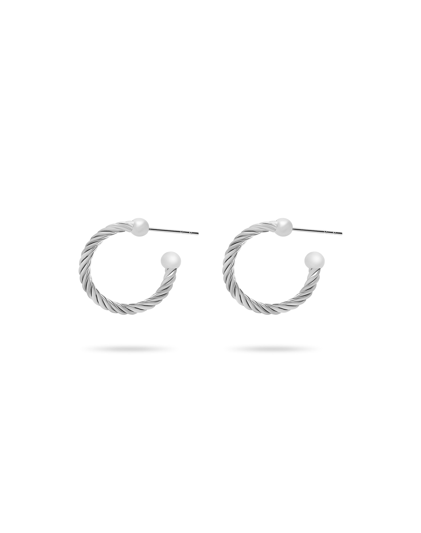 The Twisted Ball Hoop Earrings | Gold and Silver