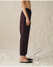 The Wool Silk Cigarette Pants | Plum