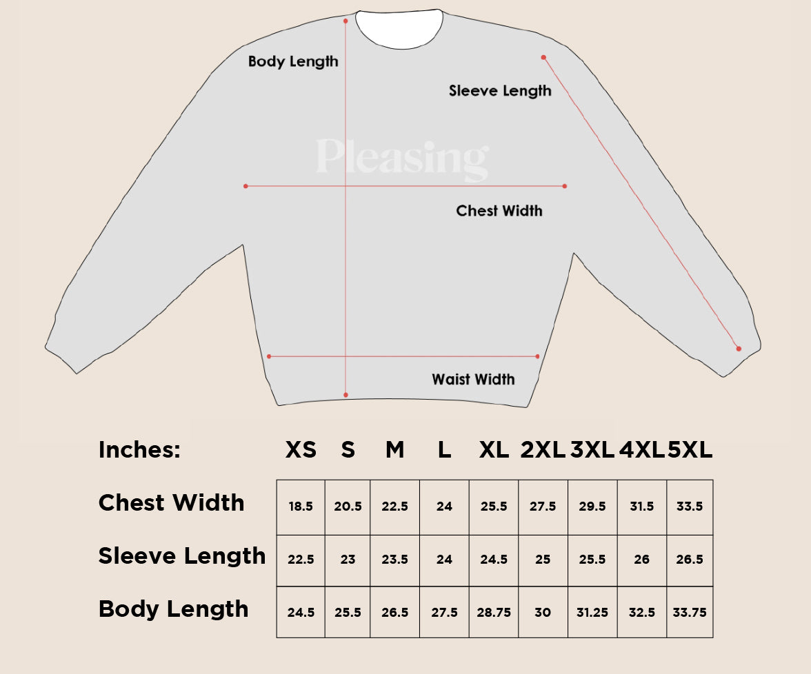 Product size guide