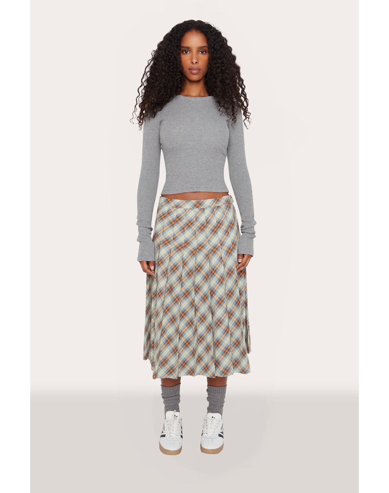 Thermal Waffle Top | Heather Grey