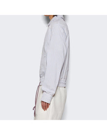 Thom Browne | Men | Seersucker Swim Tech Blouson Jacket | Light Blue