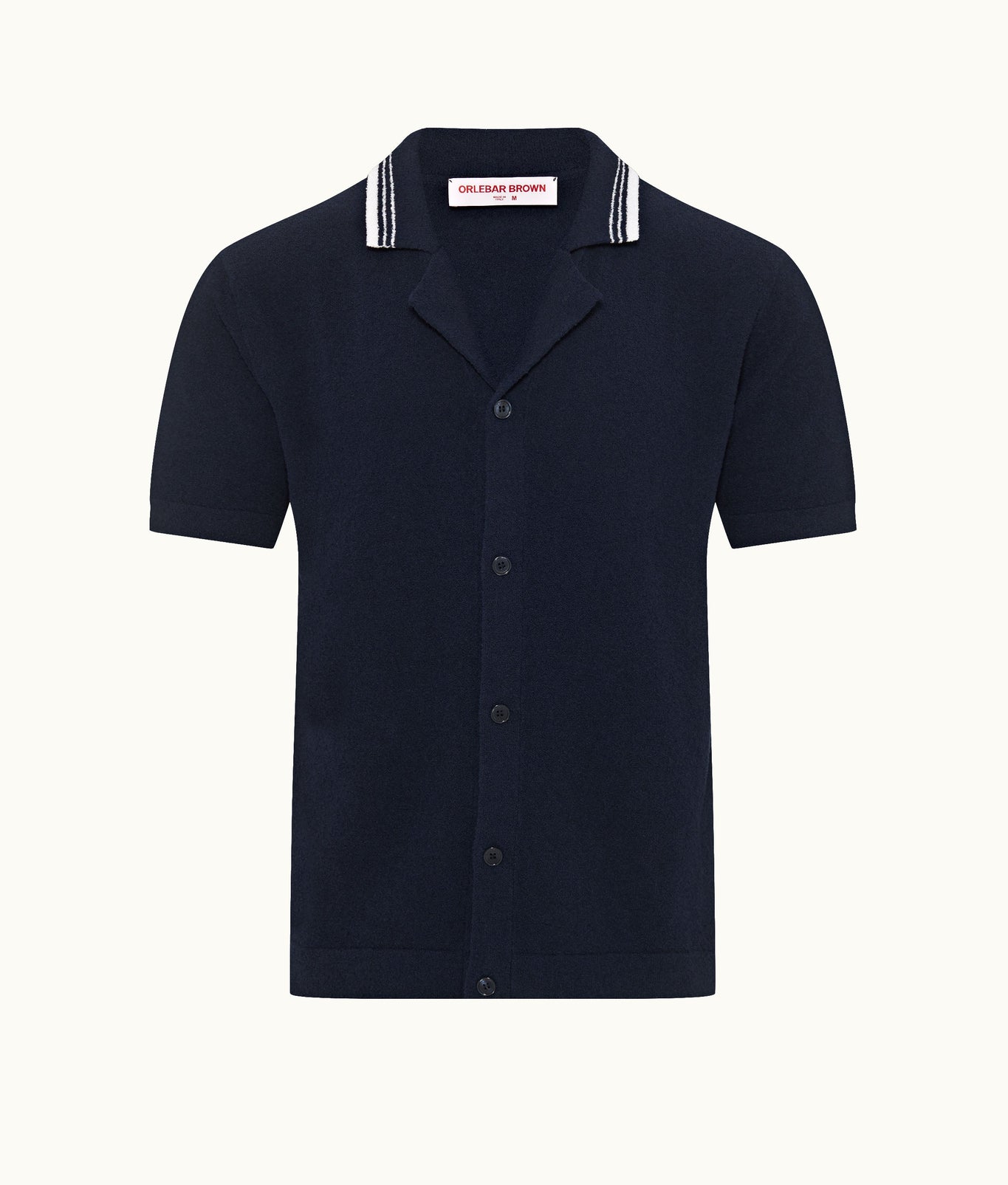 Tiernan Classic Fit Capri Collar Stripe Tipping Boucle Shirt | Azul Blue/White