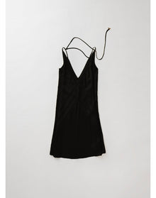 Tobago | Satin Lace Trim Mini Dress | Black