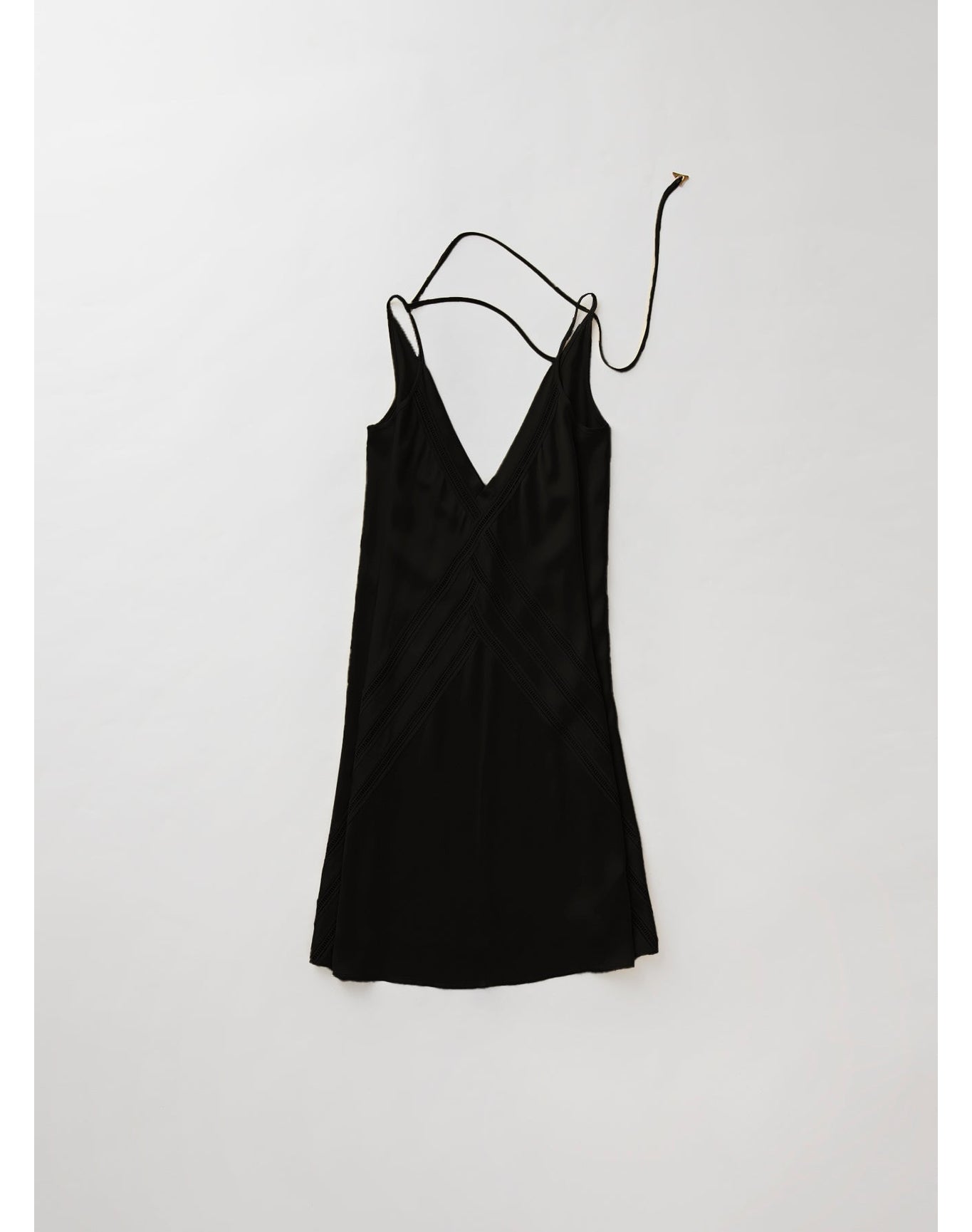 Tobago | Satin Lace Trim Mini Dress | Black