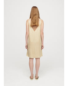 Tobago | Satin Lace Trim Mini Dress | Champagne