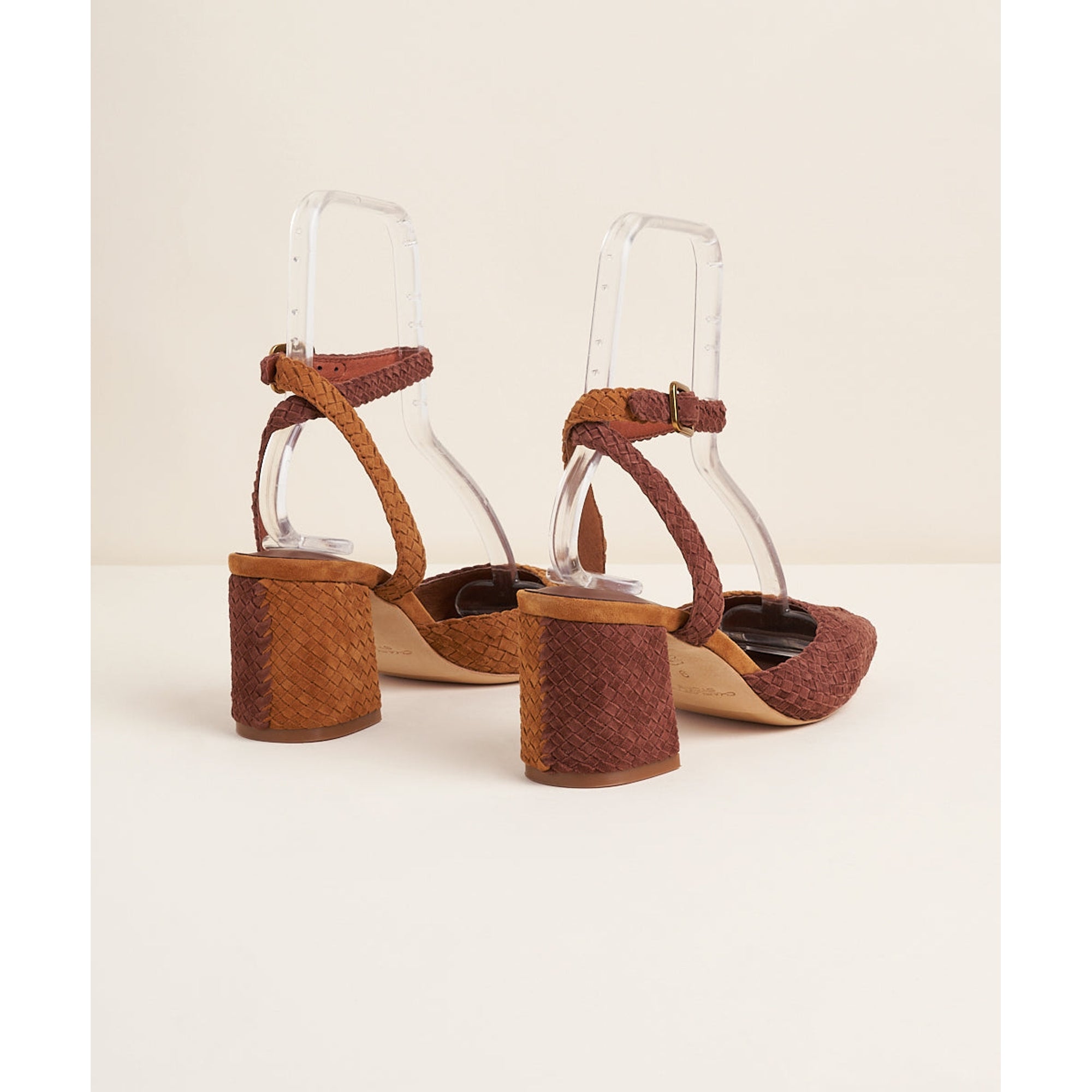 Toni Classy Woven Block Heel | Mocha