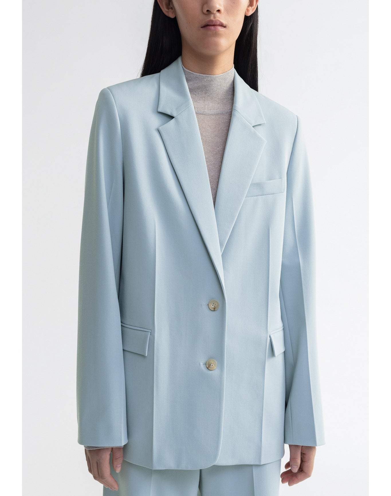 Tonka | Single-Breasted Blazer | Ice Blue
