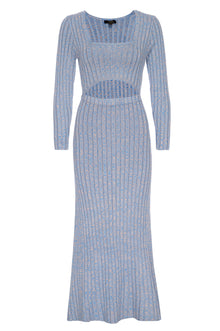 Skye Midi Dress | Marled Icy Blue