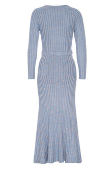 Skye Midi Dress | Marled Icy Blue