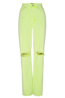 Oden Wide Leg Jean | Sunny Lime